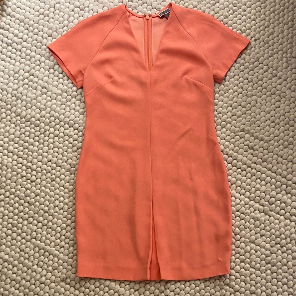 Chelsea28 Elegant coral salmon Orange pink short sleeve Dress size XS